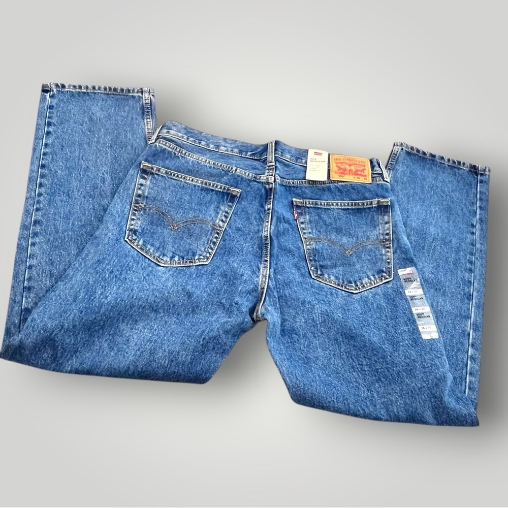 *Levi Strauss 505 Blue Denim Jeans Regular Fit (#2) - Picture 11 of 14